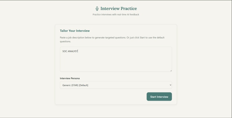 Interview Practice – screenshot 1