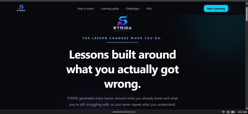 STRIDE – screenshot 1