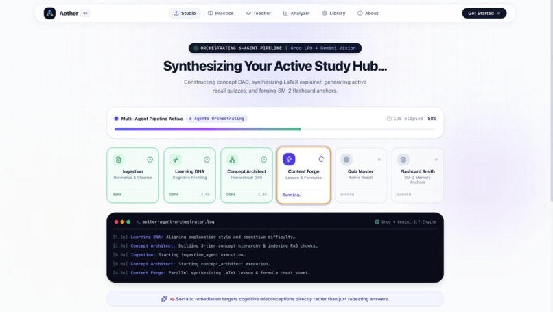 Aether - Multi-Agent Study OS – screenshot 4