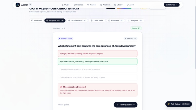 Aether - Multi-Agent Study OS – screenshot 6