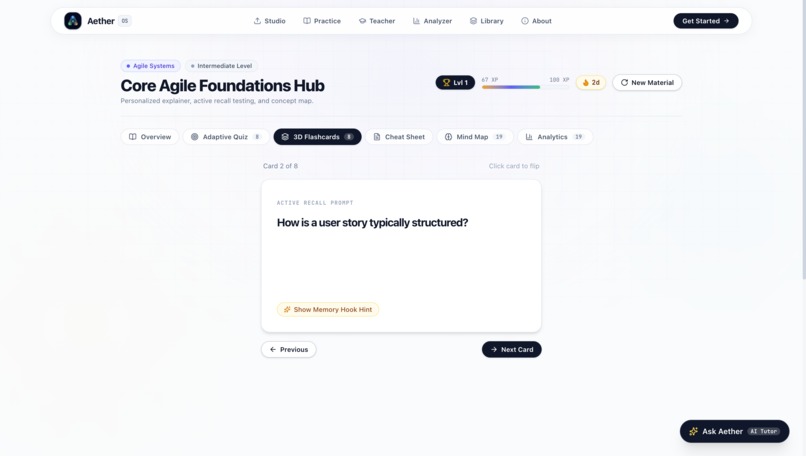 Aether - Multi-Agent Study OS – screenshot 7