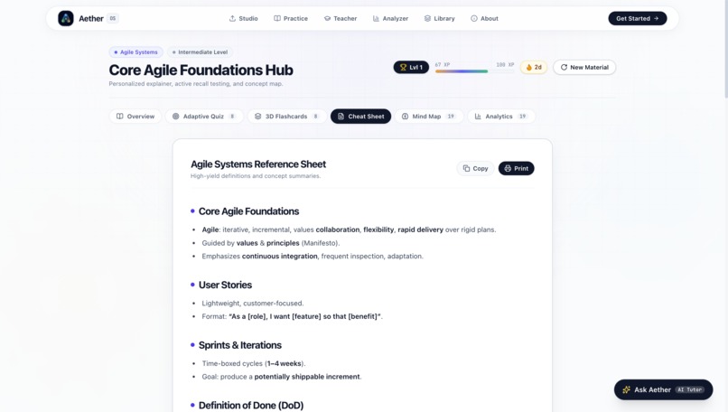 Aether - Multi-Agent Study OS – screenshot 8