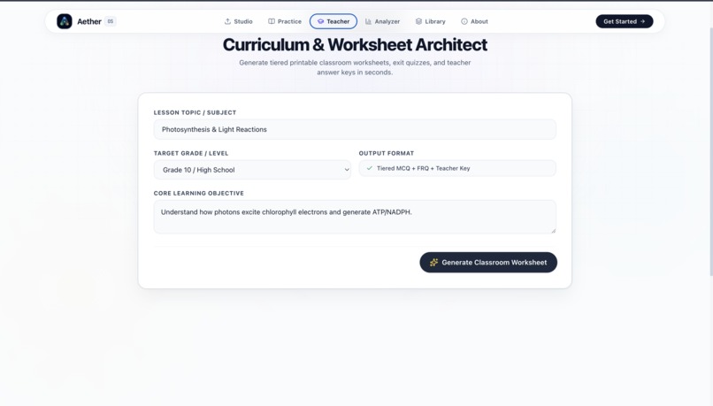 Aether - Multi-Agent Study OS – screenshot 14