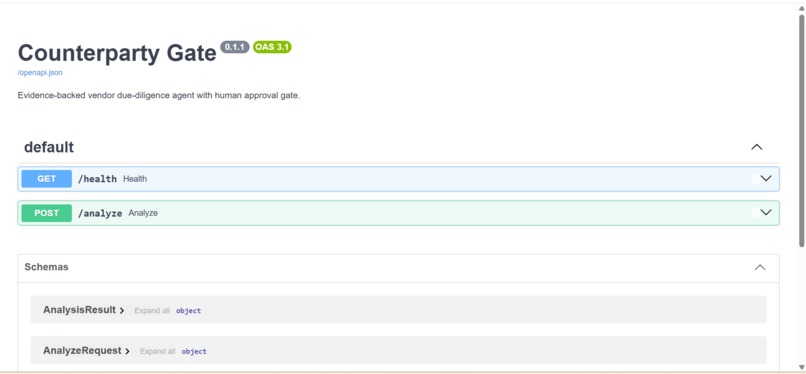 Counterparty Gate – screenshot 1
