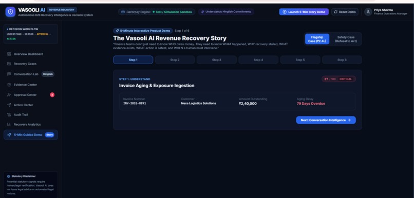 Vasooli AI – Revenue Recovery – screenshot 2