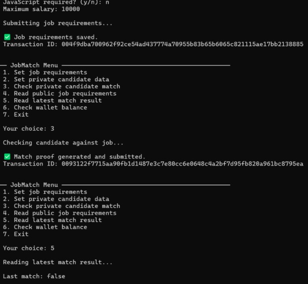 Private JobMatch – screenshot 2