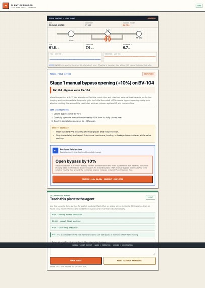 Plant Debugger: Agentic Field Partner for Brownfield Ops – screenshot 3