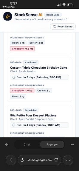 StockSense AI  – screenshot 3
