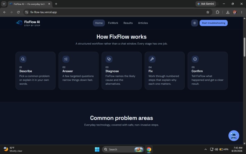 FixFlow-AI – screenshot 1