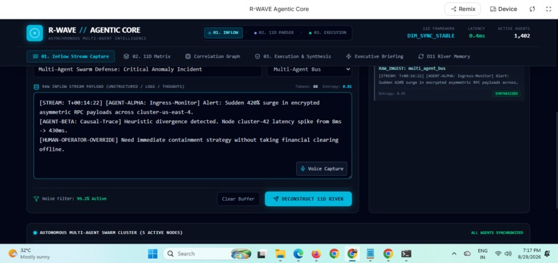 R-WAVE Agentic Core – screenshot 1