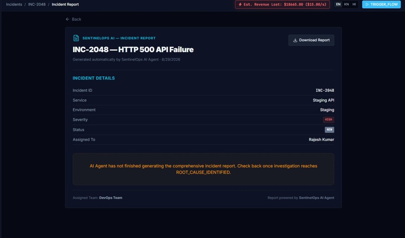 SentinelOps AI — Autonomous SRE & Remediation Agent – screenshot 5
