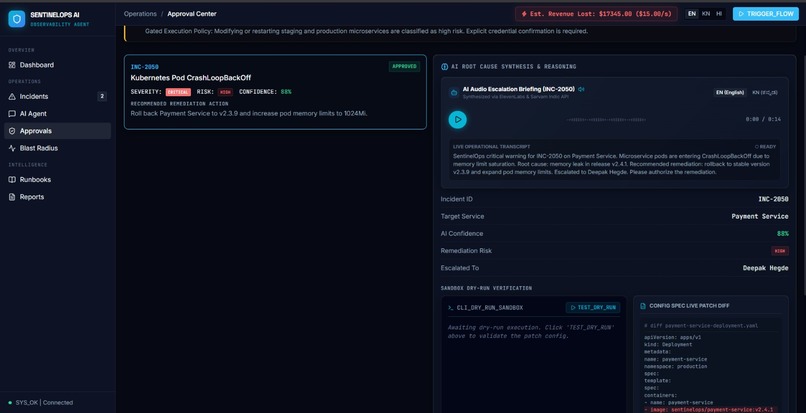 SentinelOps AI — Autonomous SRE & Remediation Agent – screenshot 11