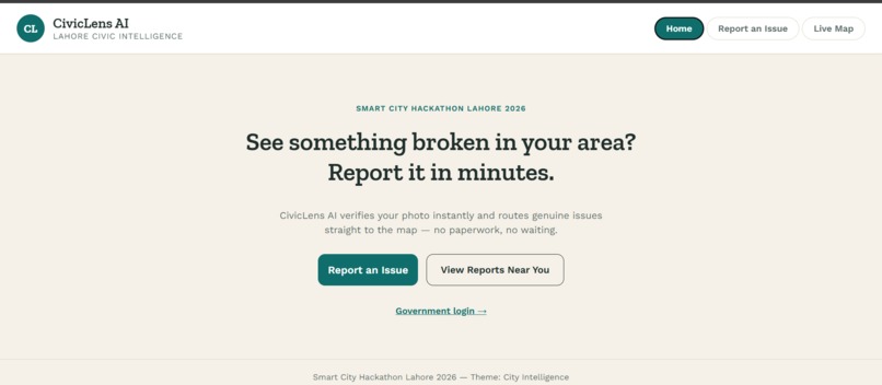 CivicLens AI - Smart Civic Reporting – screenshot 1