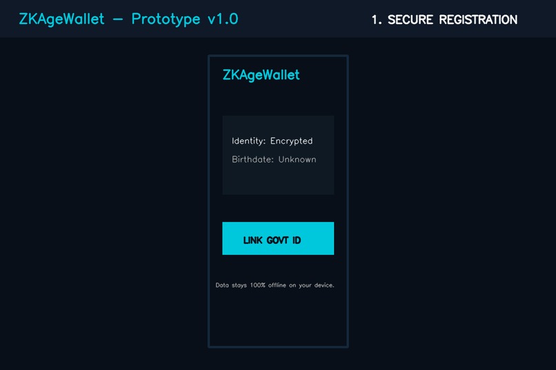 ZKAgeWallet: Private Age Verification Wallet – screenshot 1