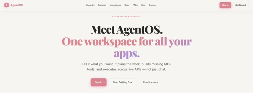 AgentOS – screenshot 1