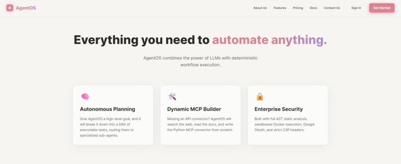 AgentOS – screenshot 2