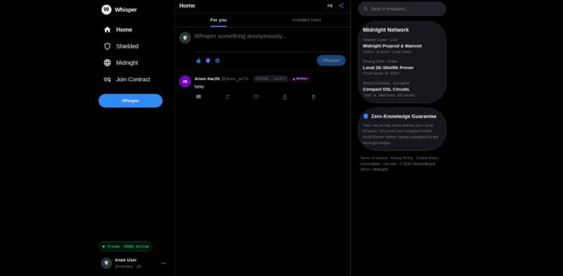 Whisperboard – screenshot 1