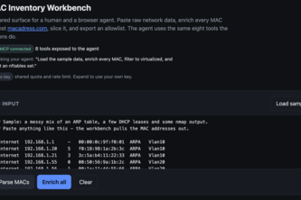 MAC Inventory Workbench
