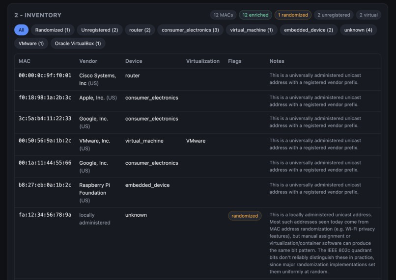 MAC Inventory Workbench – screenshot 2