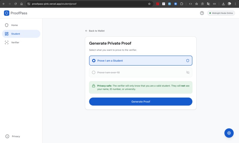 ProofPass – screenshot 1