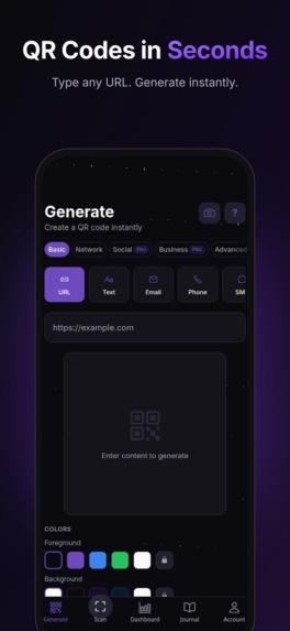 QRNeb – screenshot 1