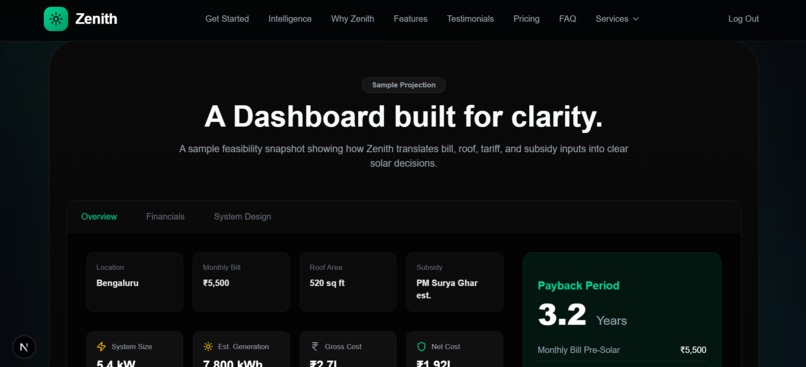 Zenith: Solar-to-Grid Intelligence Platform – screenshot 3
