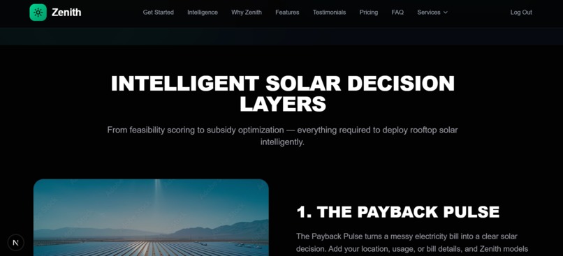 Zenith: Solar-to-Grid Intelligence Platform – screenshot 4