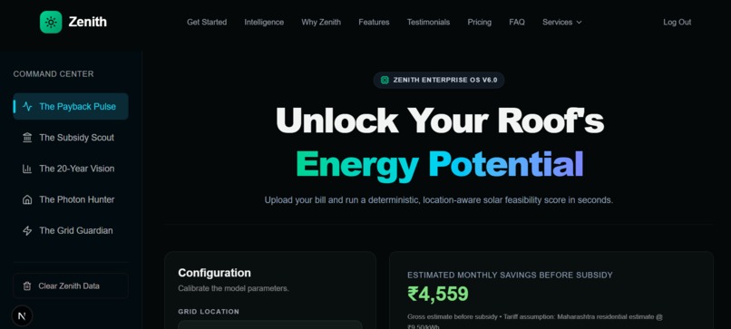 Zenith: Solar-to-Grid Intelligence Platform – screenshot 5