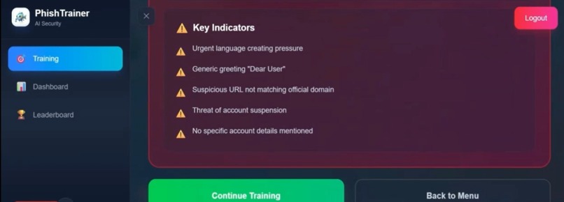 PhishTrainer AI – screenshot 5