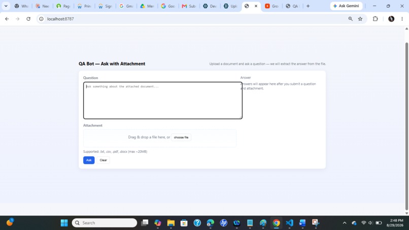 AI CHAT BOT implementation – screenshot 1