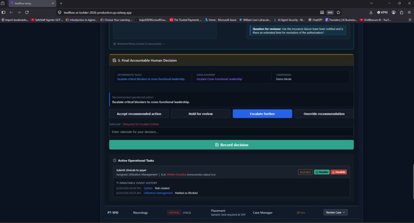 BedFlow Command AI – screenshot 1