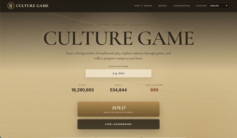 Cultural games – screenshot 1