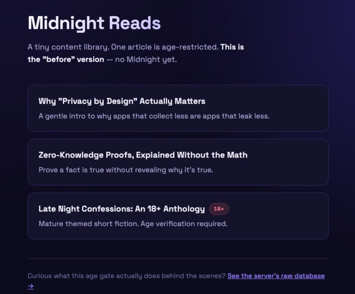 Midnight Reads – screenshot 3