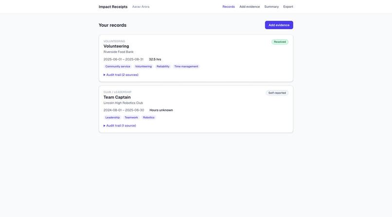 Impact-Receipts – screenshot 3