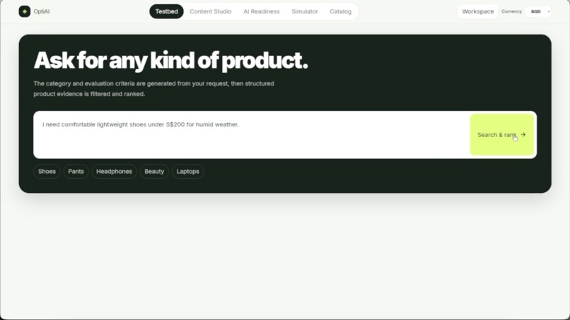 OptiAI – screenshot 1