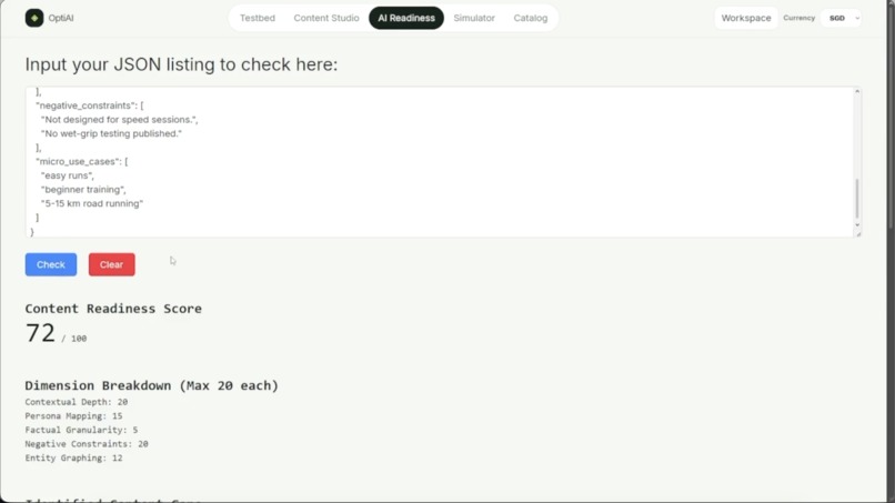 OptiAI – screenshot 2