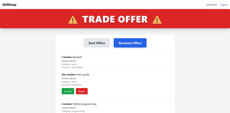 SkillSwap – screenshot 4