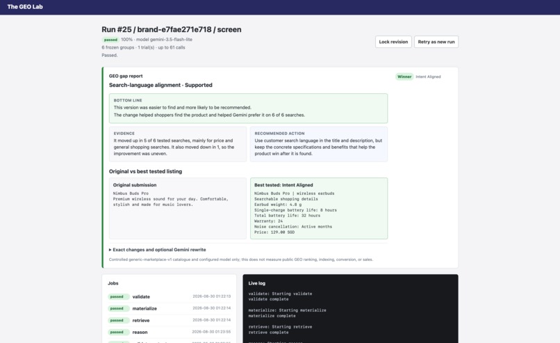 The GEO Lab – screenshot 3