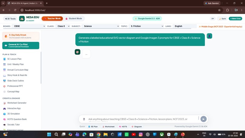 NESA EDU AI AGENT — Self-Learning AI Teaching Partner – screenshot 1