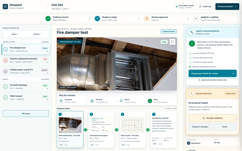 Closeout: Proof of Handoff – screenshot 2