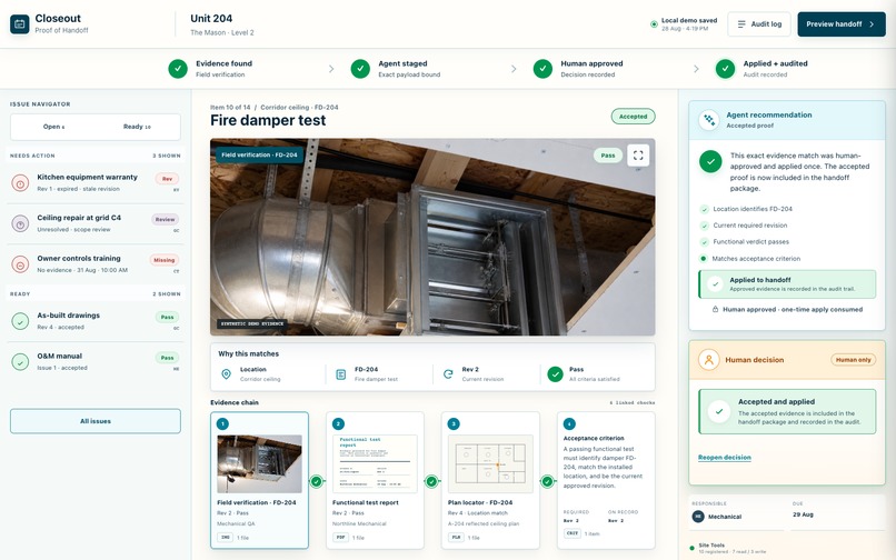 Closeout: Proof of Handoff – screenshot 4