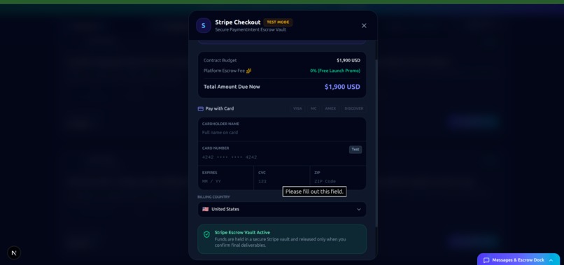 EscrowPay: Secure Freelance Escrow & Split Payout SaaS – screenshot 1