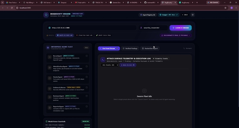 BugBounty Swarm — Autonomous Multi-Agent Security Fleet – screenshot 1