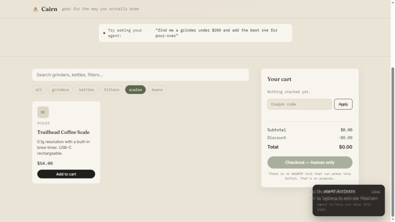Cairn: Agent Fills, Human Checks Out – screenshot 1