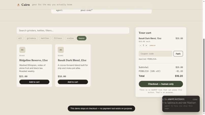 Cairn: Agent Fills, Human Checks Out – screenshot 2