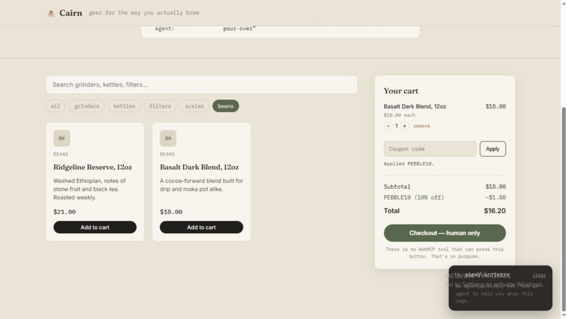Cairn: Agent Fills, Human Checks Out – screenshot 3