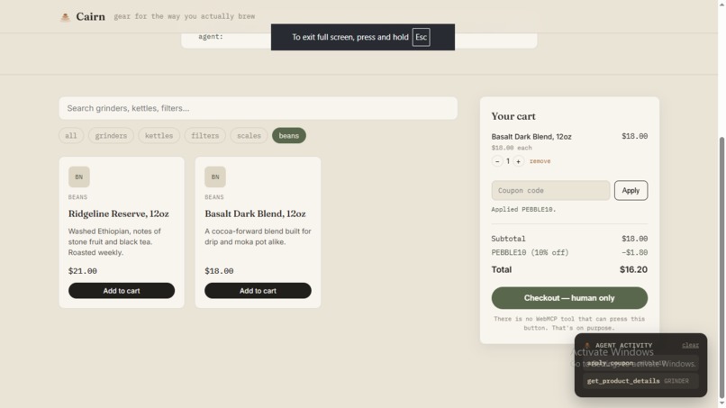 Cairn: Agent Fills, Human Checks Out – screenshot 4