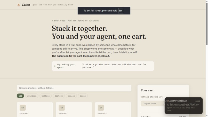 Cairn: Agent Fills, Human Checks Out – screenshot 6