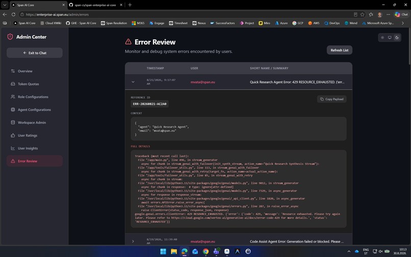 Span Enterprise AI Core – screenshot 10