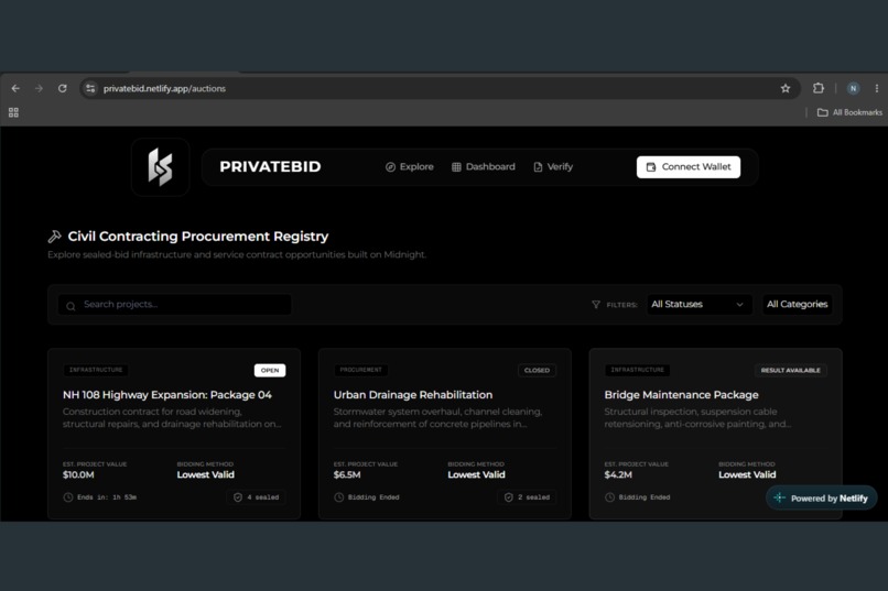 PrivateBid – screenshot 2